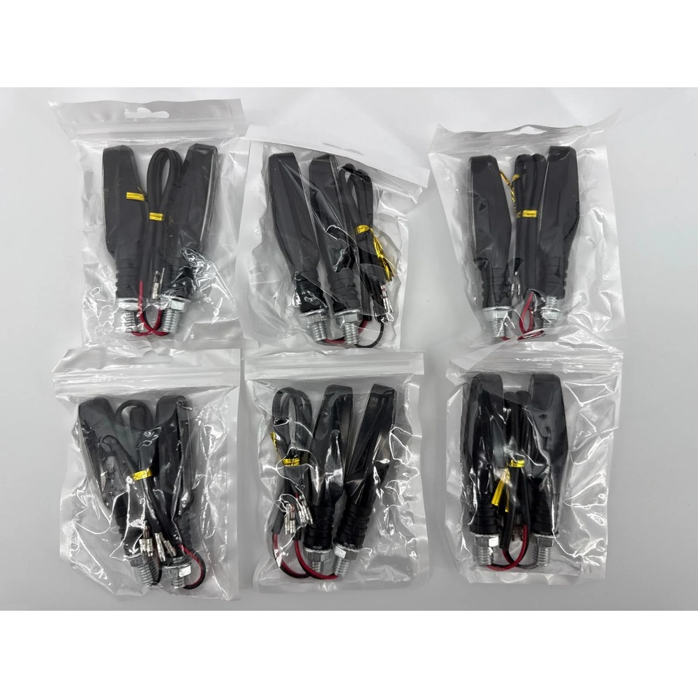 6x LED Turn Signal Lights Universal Amber Blinker‎ Indicators Waterproof Moto